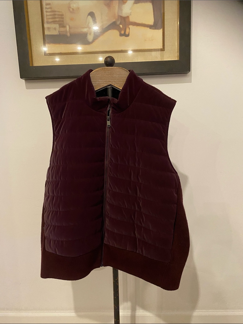 Athleta Quilted Vest in Deep Burgundy